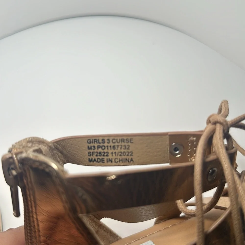 Dolce Vita Youth Girls Curse Strappy Gladiator Sandals Size‎ 3 Golden Rose